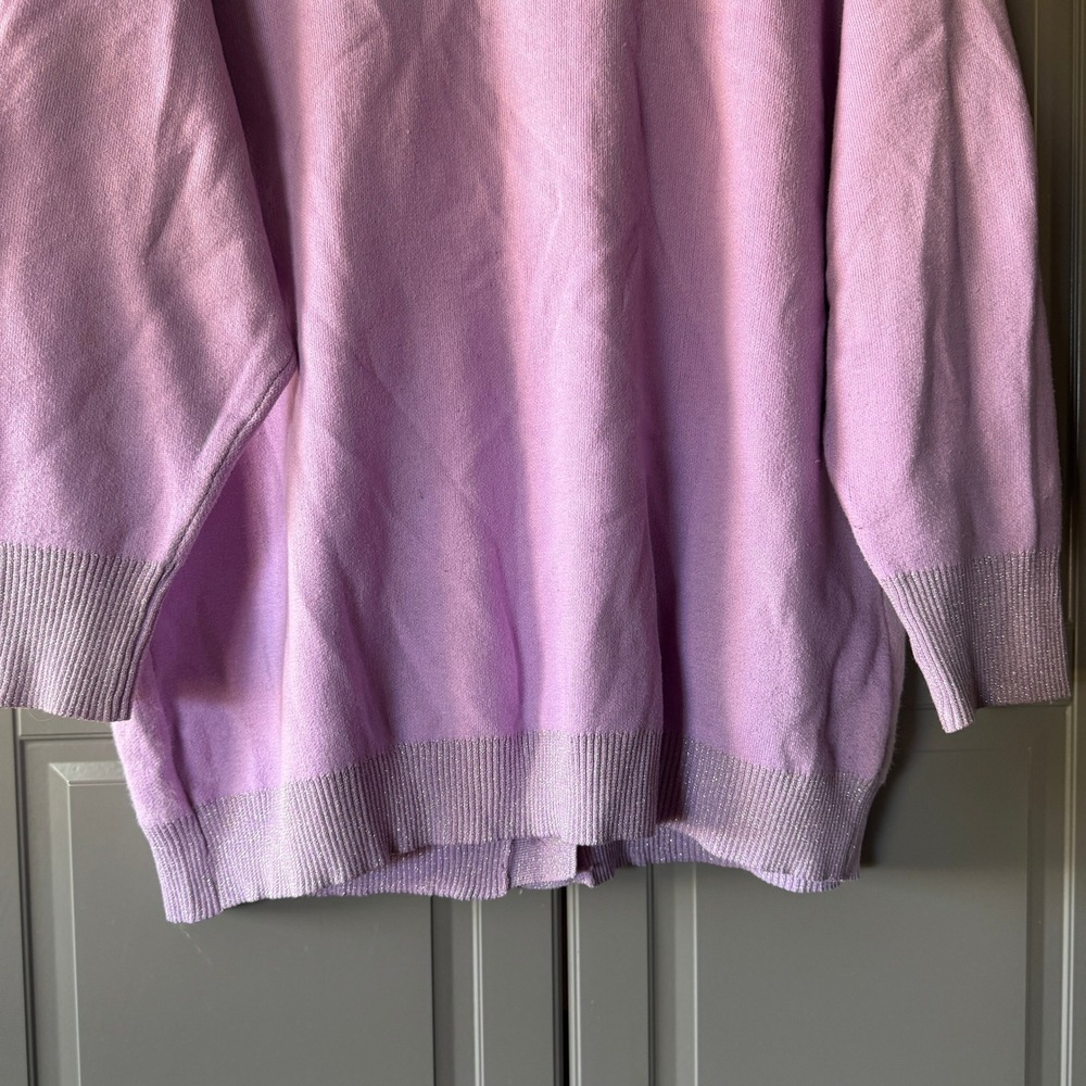 Unique Vintage Women's Purple & Rainbows Aspen Cardigan, XL - Picture 11 of 12